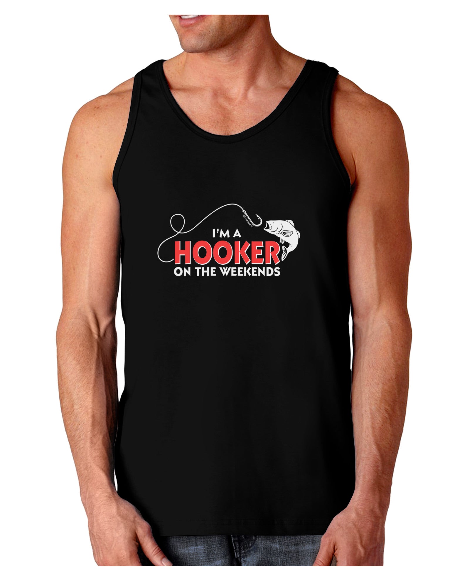I'm A Hooker Dark Loose Tank Top-Mens Loose Tank Top-TooLoud-Black-Small-Davson Sales