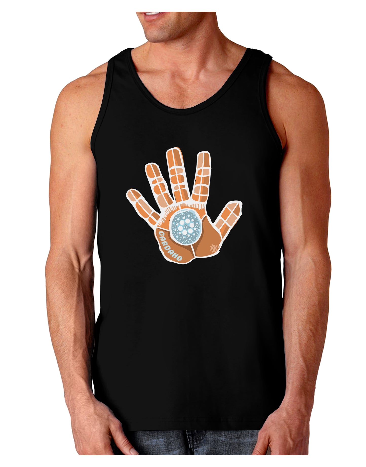 Cardano Hero Hand Loose Tank Top-Mens-LooseTanktops-TooLoud-Black-Small-Davson Sales