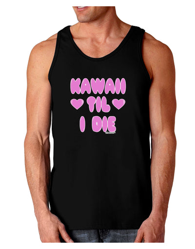 Kawaii Til I Die - Design - Magenta Dark Loose Tank Top by TooLoud-Mens Loose Tank Top-TooLoud-Black-Small-Davson Sales