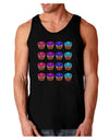 Colorful Cupcake Pattern Dark Loose Tank Top by TooLoud-Mens Loose Tank Top-TooLoud-Black-Small-Davson Sales