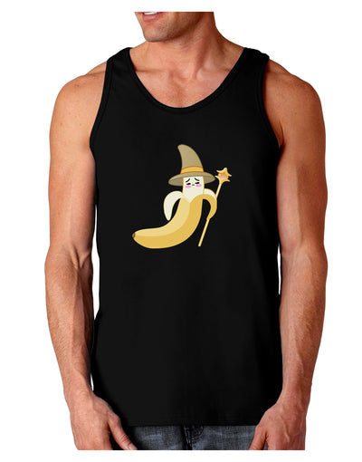 Ben Banana Wizard - Cute Fruit Halloween Dark Loose Tank Top-Mens Loose Tank Top-TooLoud-Black-Small-Davson Sales