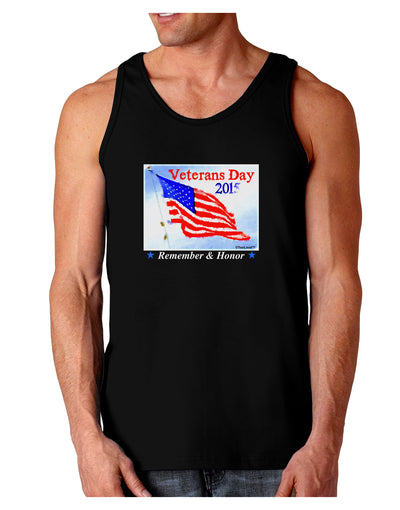 Veterans Day 2015 WaterColor Dark Loose Tank Top-Mens Loose Tank Top-TooLoud-Black-Small-Davson Sales