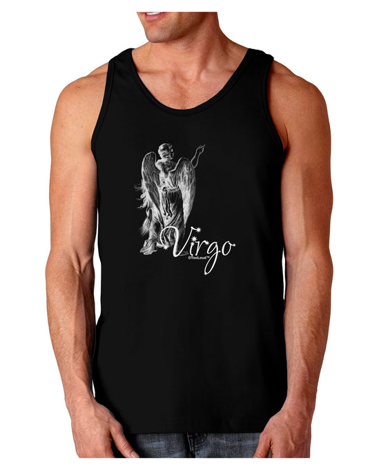 Virgo Illustration Dark Loose Tank Top-Mens Loose Tank Top-TooLoud-Black-Small-Davson Sales
