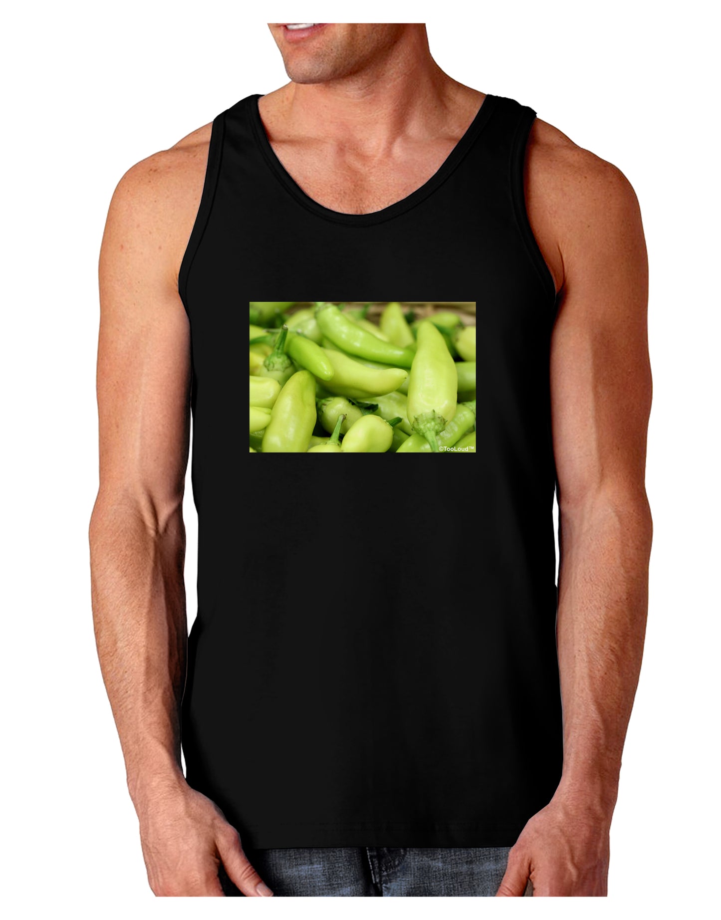 Buy Local - Jalapenos Dark Loose Tank Top-Mens Loose Tank Top-TooLoud-Black-Small-Davson Sales