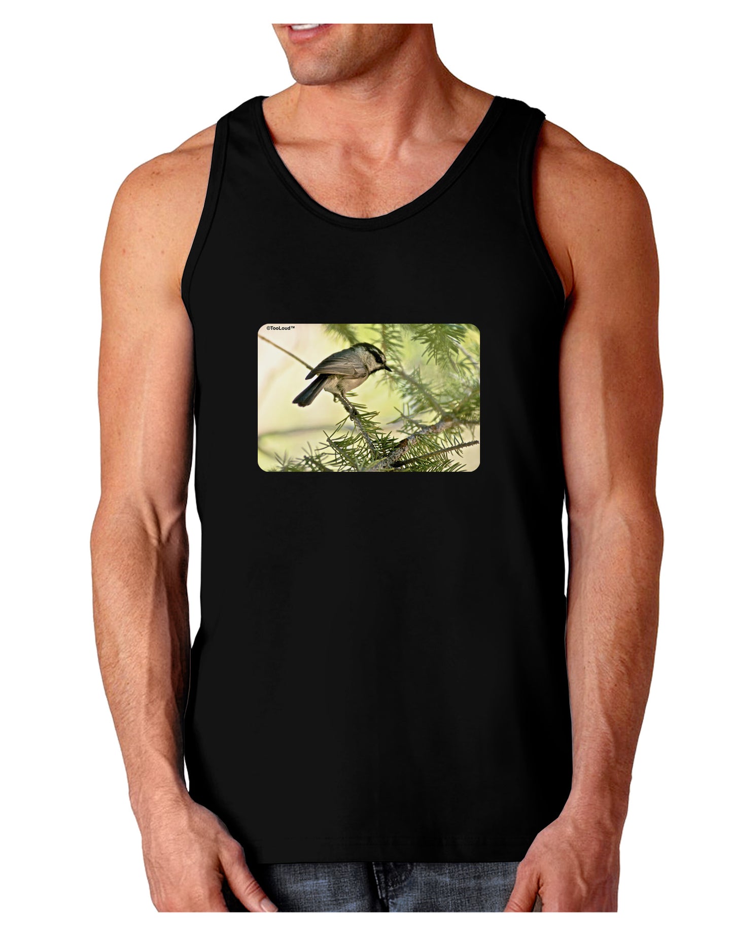 CO Chickadee Dark Loose Tank Top-Mens Loose Tank Top-TooLoud-Black-Small-Davson Sales