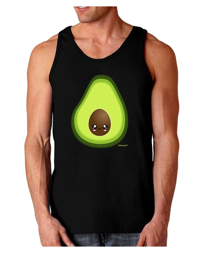 Cute Avocado Design Dark Loose Tank Top-Mens Loose Tank Top-TooLoud-Black-Small-Davson Sales