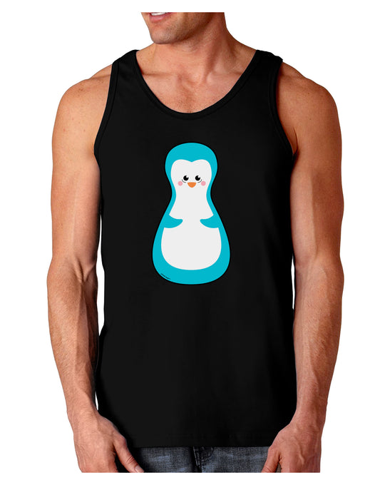 Cute Penguin Matryoshka Nesting Doll - Christmas Dark Loose Tank Top-Mens Loose Tank Top-TooLoud-Black-Small-Davson Sales