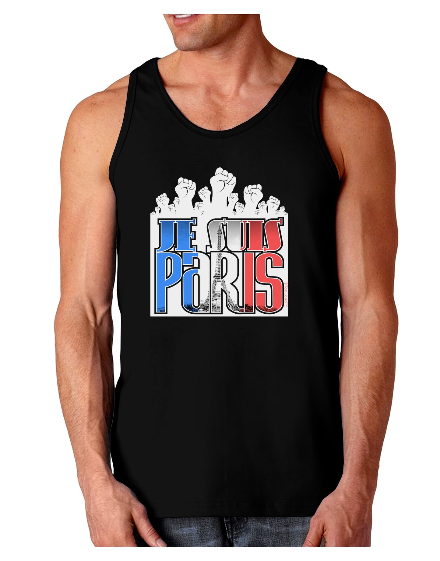 Je Suis Paris - Strong Dark Loose Tank Top by-Mens Loose Tank Top-TooLoud-Black-Small-Davson Sales