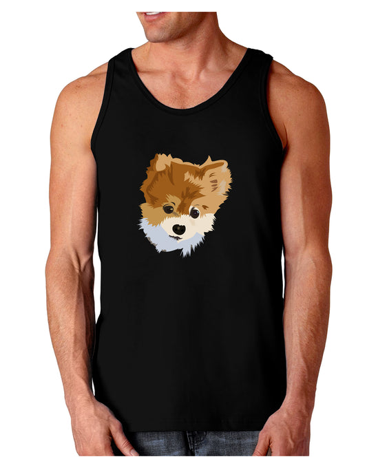 Custom Pet Art Dark Loose Tank Top by TooLoud-Mens Loose Tank Top-TooLoud-Black-Small-Davson Sales
