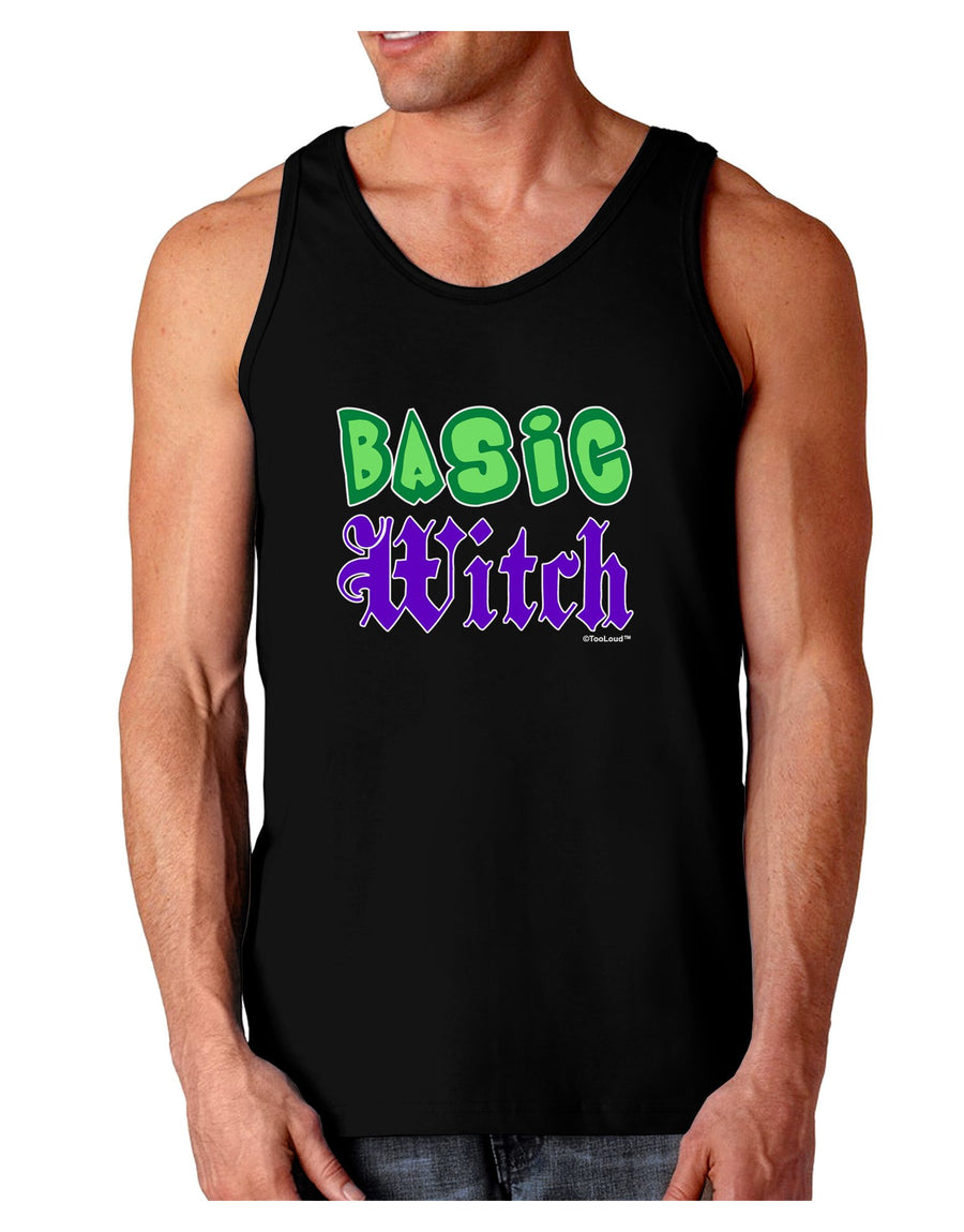 Basic Witch Color Green Dark Loose Tank Top-Mens Loose Tank Top-TooLoud-Black-XXX-Large-Davson Sales