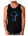 Simple Cross Design Glitter - Blue Dark Loose Tank Top by TooLoud-Mens Loose Tank Top-TooLoud-Black-Small-Davson Sales