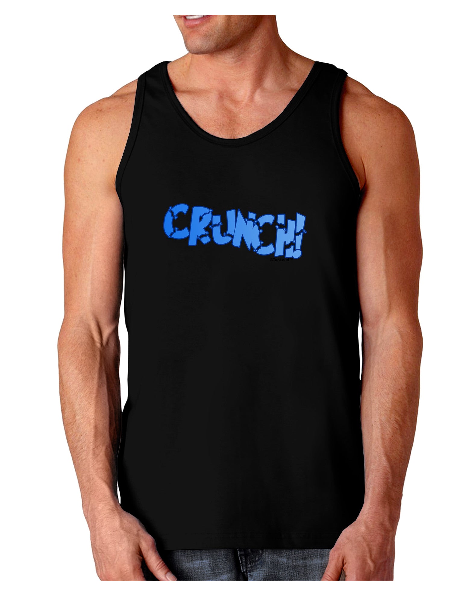 Onomatopoeia CRUNCH Dark Loose Tank Top-Mens Loose Tank Top-TooLoud-Black-Small-Davson Sales