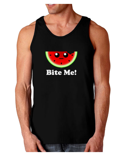 Bite Me Dark Loose Tank Top-Mens Loose Tank Top-TooLoud-Black-Small-Davson Sales