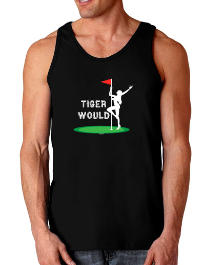 Tiger Would Dark Loose Tank Top-Mens Loose Tank Top-TooLoud-Black-Small-Davson Sales