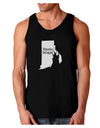 Rhode Island - United States Shape Dark Loose Tank Top by TooLoud-Mens Loose Tank Top-TooLoud-Black-Small-Davson Sales