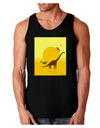 Brontosaurus and Pterodactyl Silhouettes with Sun Dark Loose Tank Top by TooLoud-Mens Loose Tank Top-TooLoud-Black-Small-Davson Sales