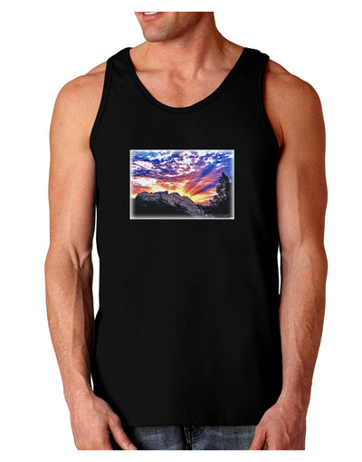 Colorado Rainbow Sunset Dark Loose Tank Top-Mens Loose Tank Top-TooLoud-Black-Small-Davson Sales