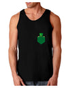 Leprechaun Peeking Out of Faux Pocket Dark Loose Tank Top by TooLoud-Mens Loose Tank Top-TooLoud-Black-Small-Davson Sales