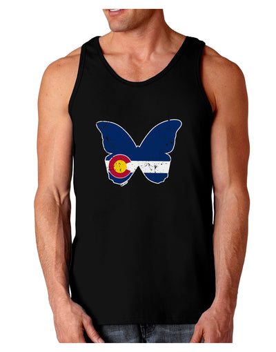 Grunge Colorado Butterfly Flag Loose Tank Top-Mens-LooseTanktops-TooLoud-Black-Small-Davson Sales