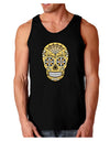 TooLoud Version 8 Gold Day of the Dead Calavera Dark Loose Tank Top-Mens Loose Tank Top-TooLoud-Black-Small-Davson Sales