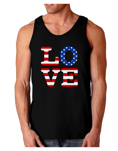 American Love Design Dark Loose Tank Top by TooLoud-Mens Loose Tank Top-TooLoud-Black-Small-Davson Sales