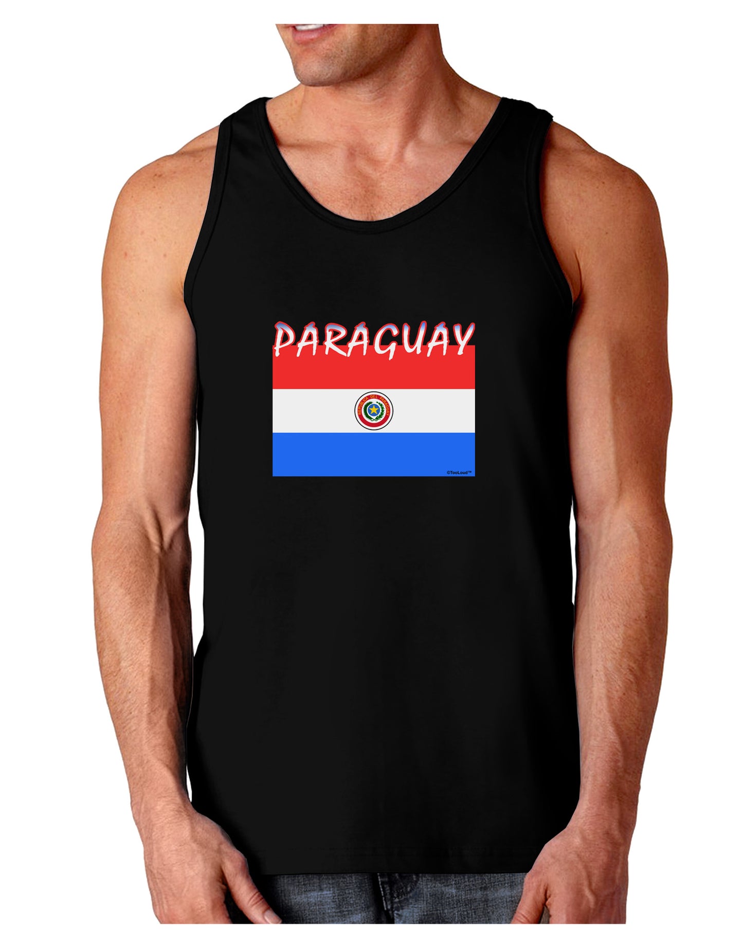 Paraguay Flag Dark Dark Loose Tank Top-Mens Loose Tank Top-TooLoud-Black-Small-Davson Sales