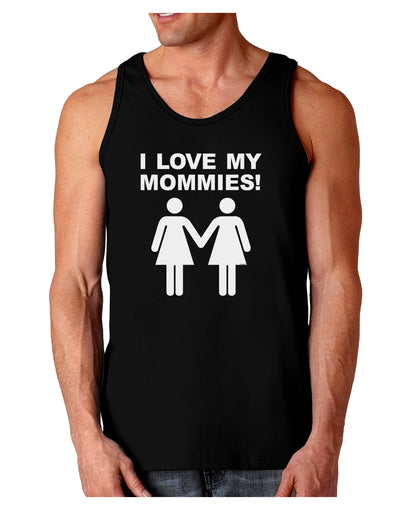 I Love My Mommies Lesbian Mother Dark Loose Tank Top-Mens Loose Tank Top-TooLoud-Black-Small-Davson Sales