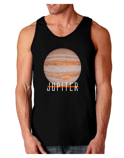 Planet Jupiter Earth Text Dark Loose Tank Top-Mens Loose Tank Top-TooLoud-Black-Small-Davson Sales
