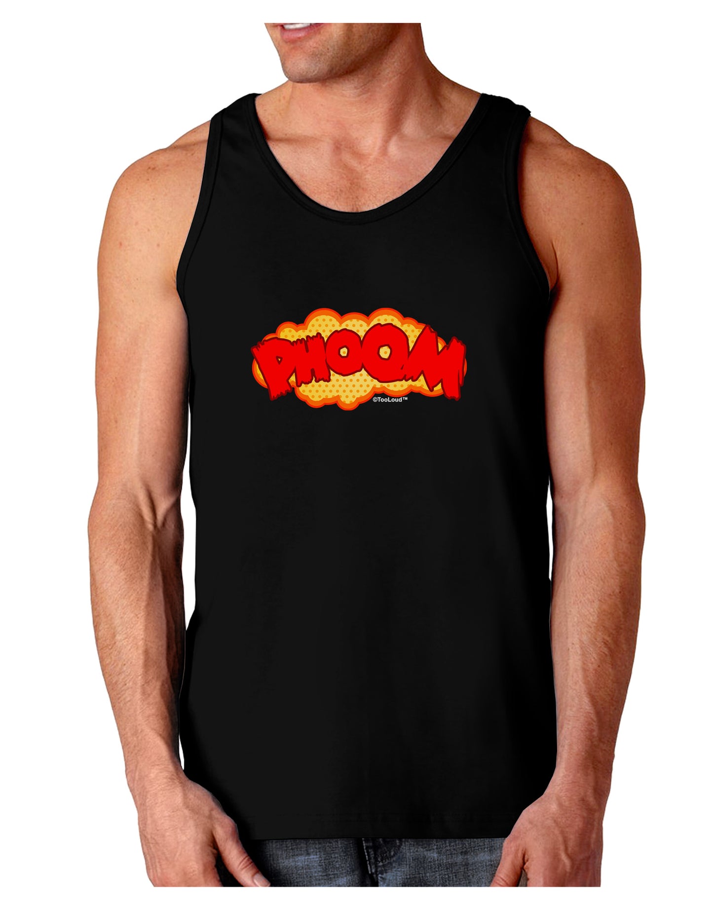 Onomatopoeia PHOOM Dark Loose Tank Top-Mens Loose Tank Top-TooLoud-Black-Small-Davson Sales
