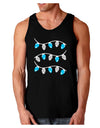 Hanukkah Lights Blue and Silver Dark Loose Tank Top-Mens Loose Tank Top-TooLoud-Black-Small-Davson Sales