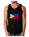 TooLoud Distressed Philippines Flag Dark Loose Tank Top-Mens Loose Tank Top-TooLoud-Black-Small-Davson Sales