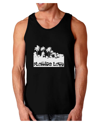 Florida Love - Palm Trees Cutout Design Dark Loose Tank Top by TooLoud-Mens Loose Tank Top-TooLoud-Black-Small-Davson Sales