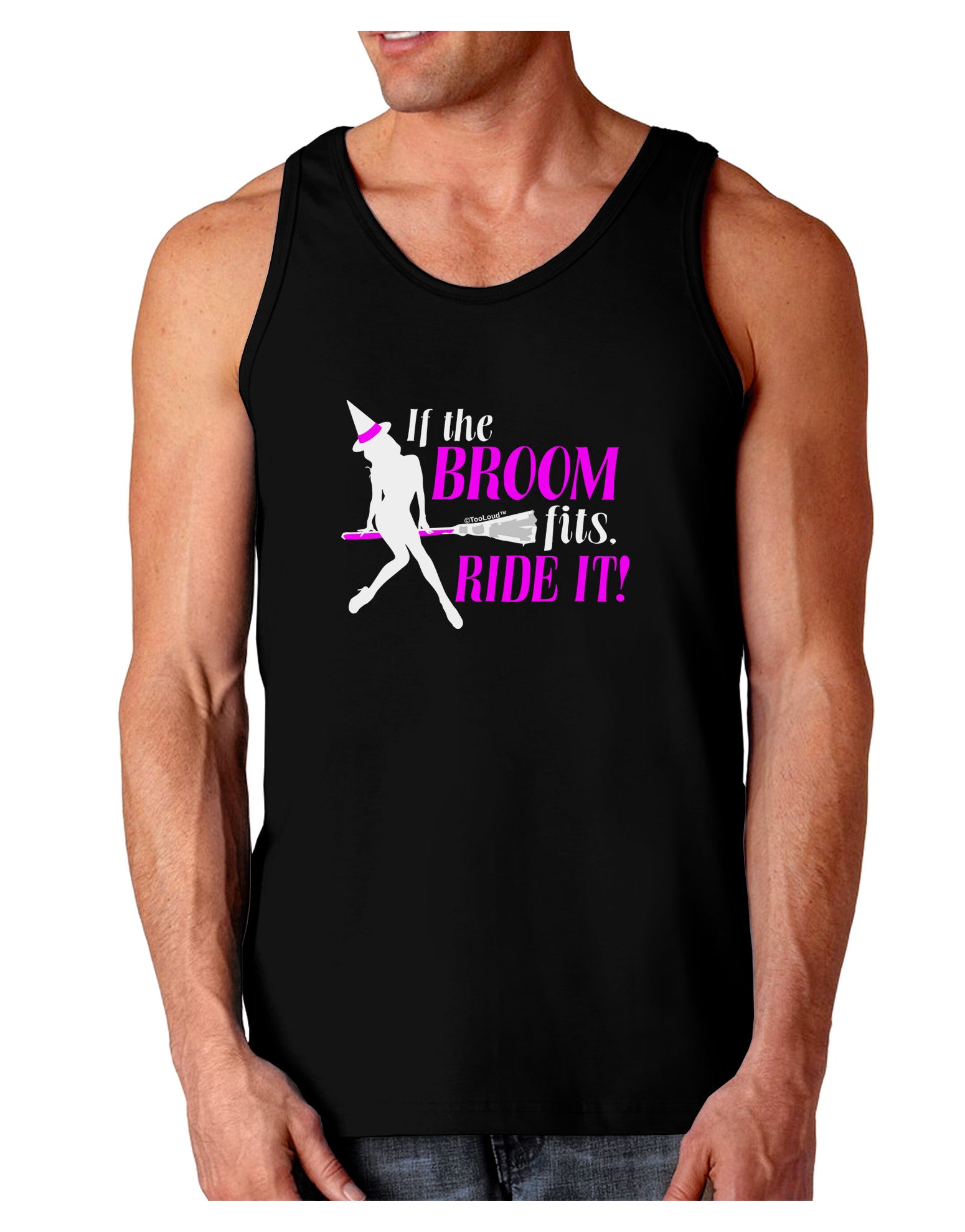 Ride It Purple Dark Loose Tank Top-Mens Loose Tank Top-TooLoud-Black-Small-Davson Sales