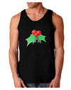 holly Christmas Design Dark Loose Tank Top-Mens Loose Tank Top-TooLoud-Black-Small-Davson Sales