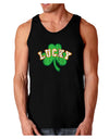 Lucky Shamrock Design Distressed Dark Loose Tank Top by TooLoud-Mens Loose Tank Top-TooLoud-Black-Small-Davson Sales