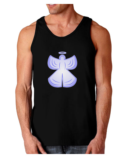 Snow Angel Design - Winter Dark Loose Tank Top-Mens Loose Tank Top-TooLoud-Black-Small-Davson Sales