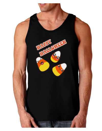 Happy Halloween Cute Candy Corn Dark Loose Tank Top-Mens Loose Tank Top-TooLoud-Black-Small-Davson Sales