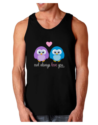 Owl Always Love You Dark Loose Tank Top by TooLoud-Mens Loose Tank Top-TooLoud-Black-Small-Davson Sales