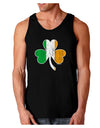 Irish Flag - Shamrock Distressed Dark Loose Tank Top by TooLoud-Mens Loose Tank Top-TooLoud-Black-Small-Davson Sales