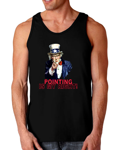 Uncle Sam Pointing is my Right Dark Loose Tank Top-Mens Loose Tank Top-TooLoud-Black-Small-Davson Sales