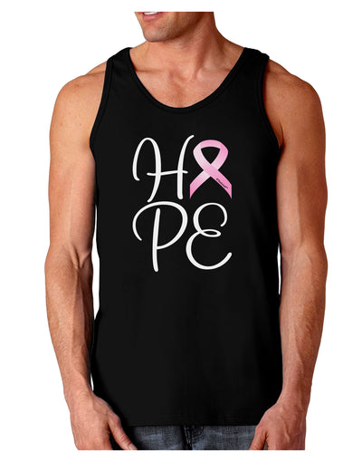 Hope - Breast Cancer Awareness Ribbon Dark Loose Tank Top-Mens Loose Tank Top-TooLoud-Black-Small-Davson Sales