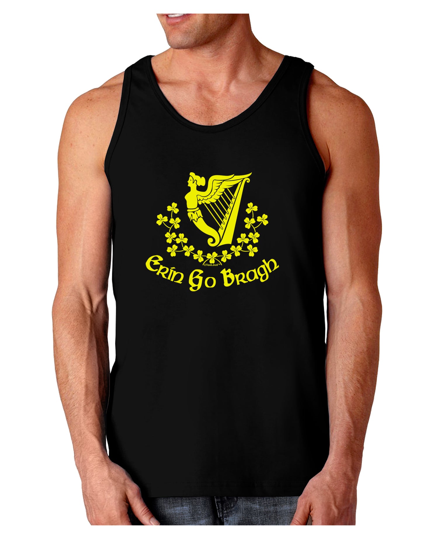 Erin Go Bragh Ireland Forever Dark Loose Tank Top-Mens Loose Tank Top-TooLoud-Black-Small-Davson Sales