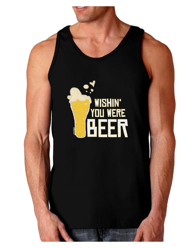 Wishin you were Beer Dark Dark Loose Tank Top-Mens Loose Tank Top-TooLoud-Black-Small-Davson Sales