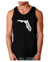 Florida - United States Shape Dark Loose Tank Top by TooLoud-Mens Loose Tank Top-TooLoud-Black-Small-Davson Sales