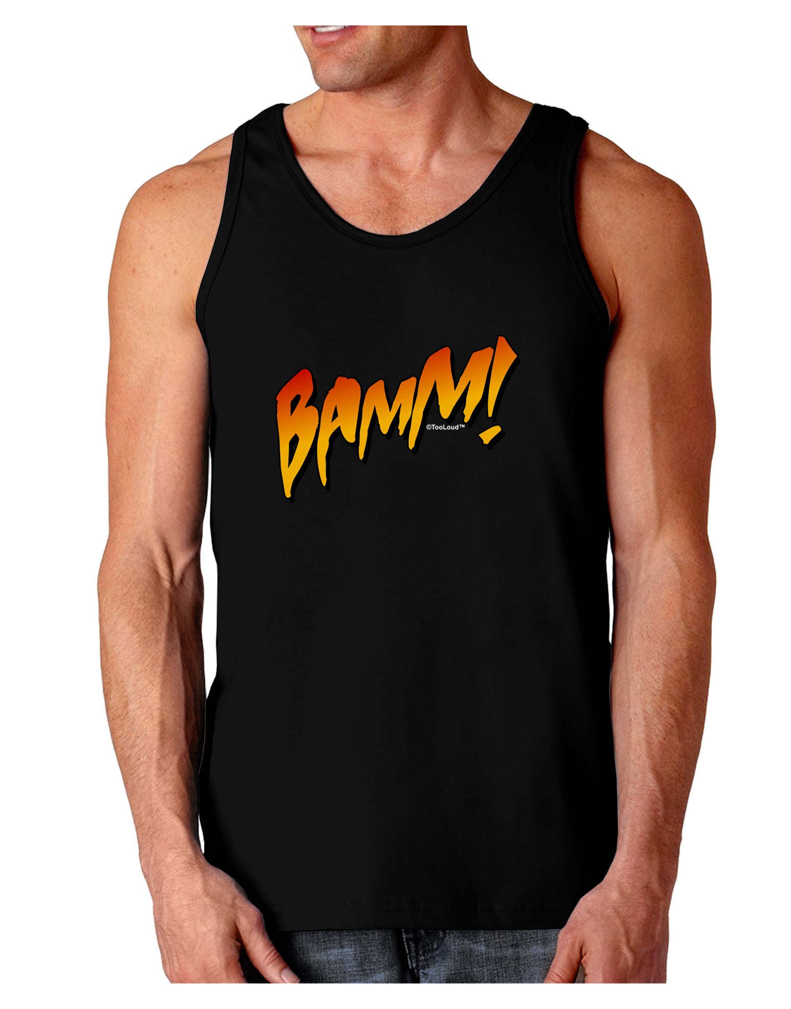 Onomatopoeia BAMM Dark Loose Tank Top-Mens Loose Tank Top-TooLoud-Black-Small-Davson Sales