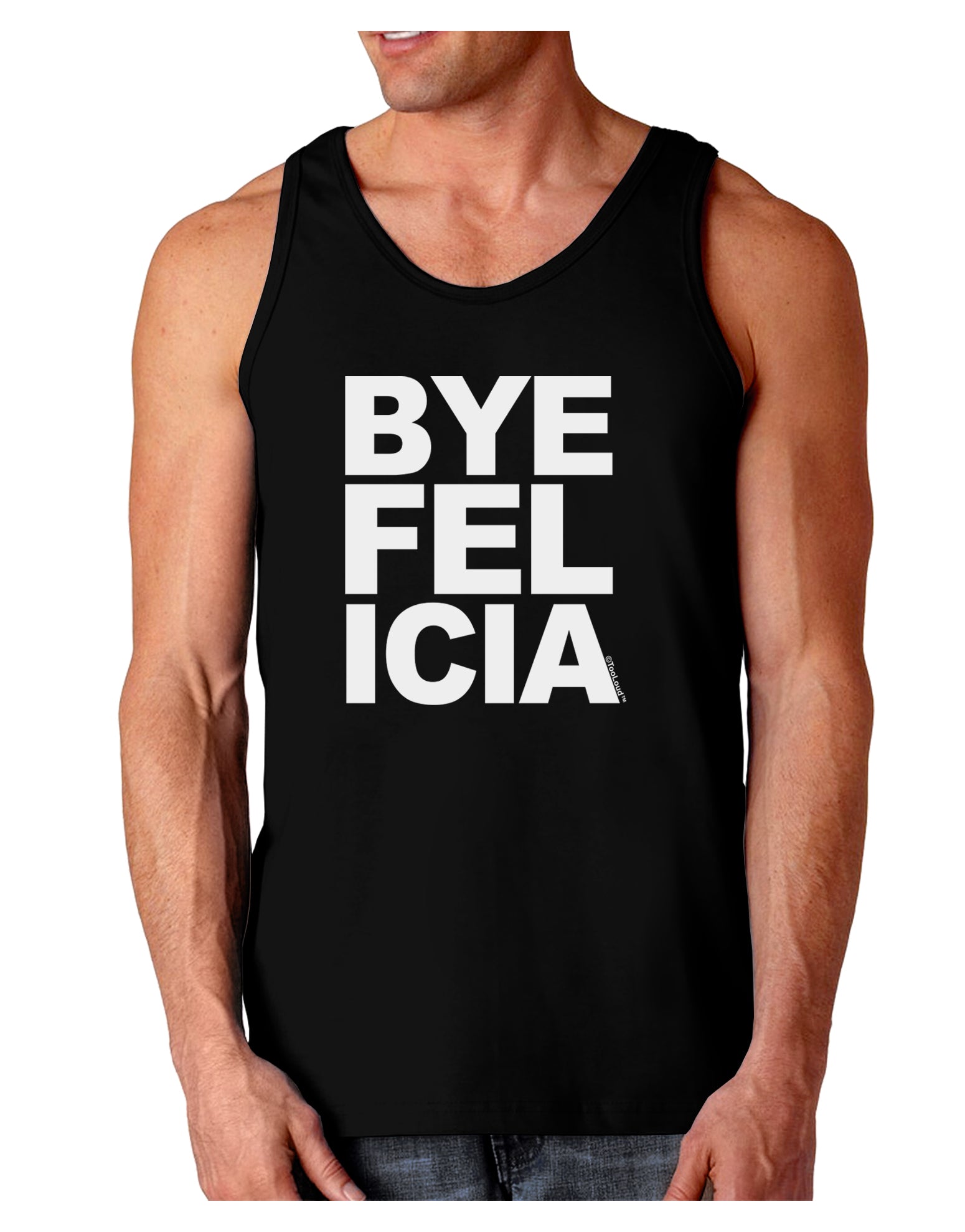 Bye Felicia Dark Loose Tank Top-Mens Loose Tank Top-TooLoud-Black-Small-Davson Sales