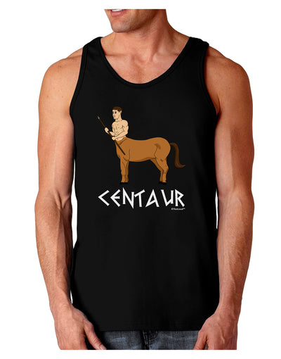 Greek Mythology Centaur Design - Color - Text Dark Loose Tank Top by TooLoud-Mens Loose Tank Top-TooLoud-Black-Small-Davson Sales