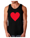 Big Red Heart Valentine's Day Dark Loose Tank Top-Mens Loose Tank Top-TooLoud-Black-Small-Davson Sales