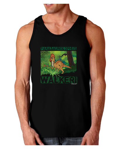 Parasaurolophus Walkeri - With Name Dark Loose Tank Top-Mens Loose Tank Top-TooLoud-Black-Small-Davson Sales