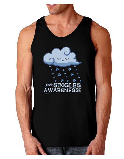 Happy Singles Awareness Day Dark Loose Tank Top-Mens Loose Tank Top-TooLoud-Black-Small-Davson Sales